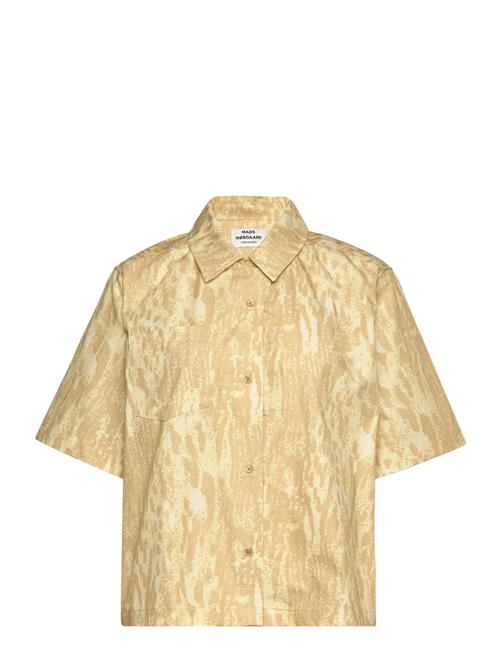 Mads Nørgaard Popla Lorel Shirt Aop Beige Mads Nørgaard