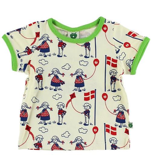 Småfolk Småfolk T-shirt - Creme m. Fødselsdag